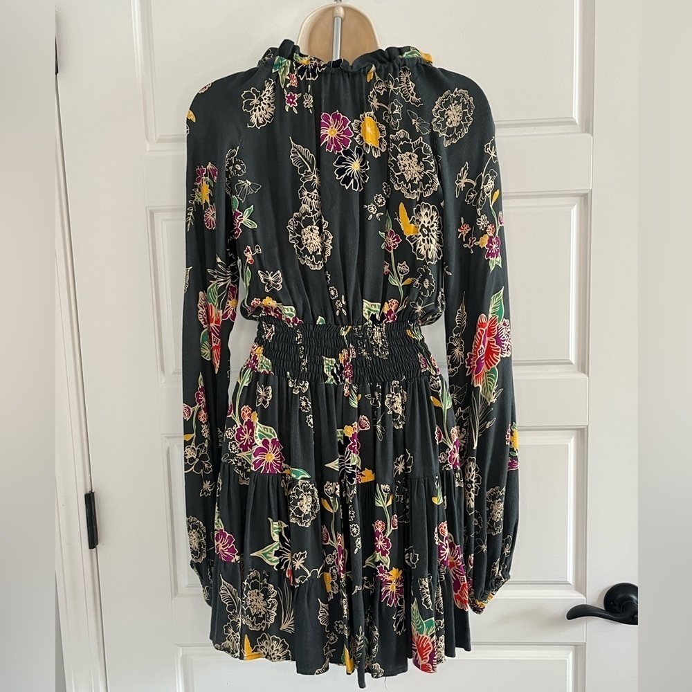 Cleobella Hadley Floral Smocked Mini Dress Boho Feminine Romantic Size XS - Picture 5 of 14